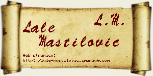 Lale Mastilović vizit kartica